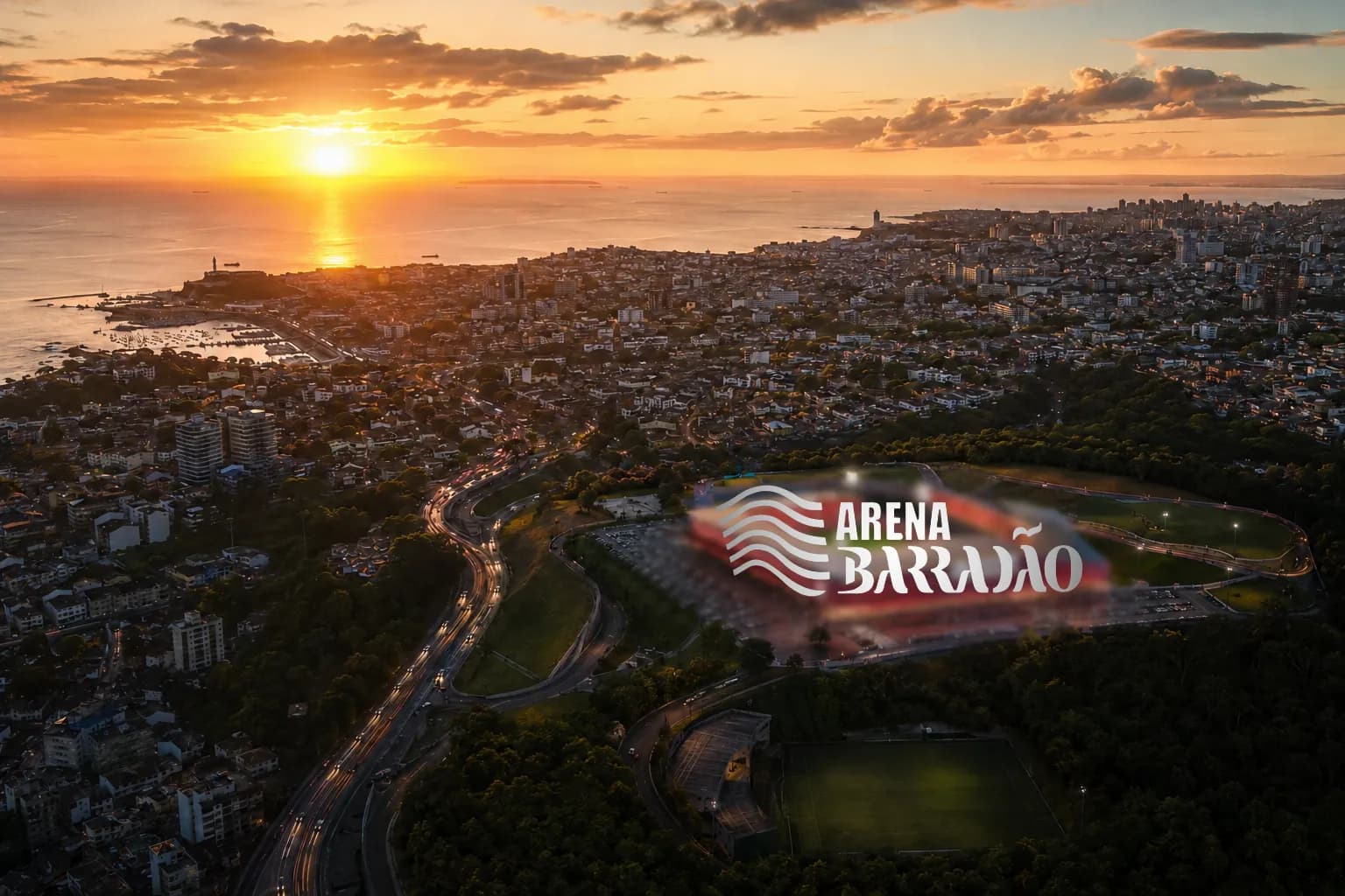 Pôr do sol sobre Salvador